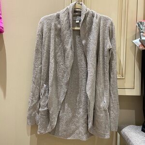 Barefoot Dreams grey soft textured cardigan xs/s size